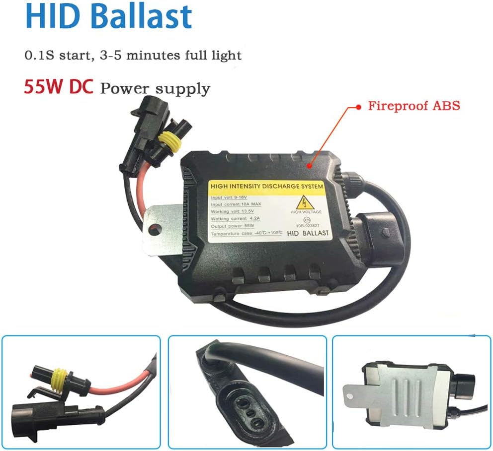 BOOMBOOST 55W HID Xenon Kit 6000K H7 xenon hid ballast HID Xenon Light bulb Headlight Lamp 12V xenon kit - Image 4