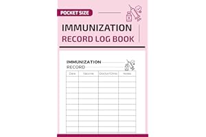 Pocket Size Immunization Record Log Book: Vaccination Medical Tracker and Health history Book