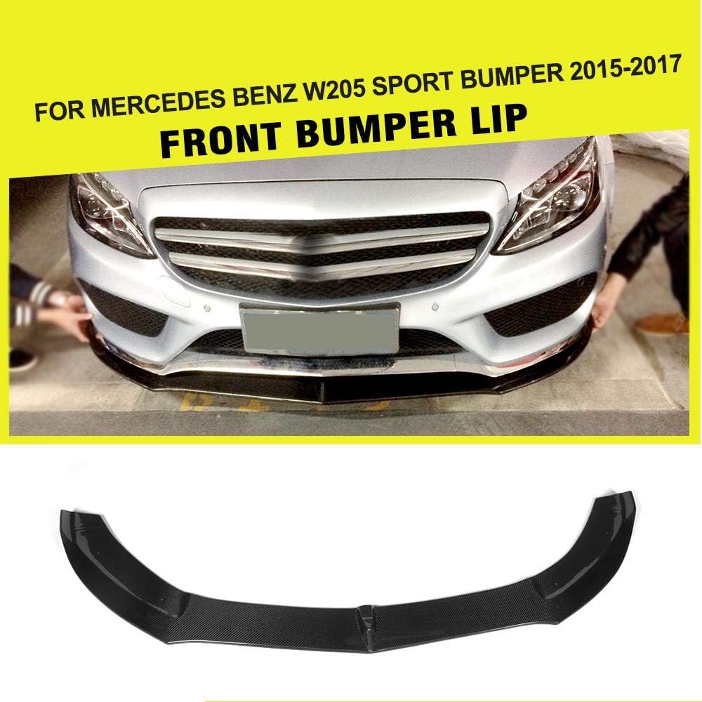 OBCWSG For Mercedes-Benz C-Class W205 C205 Coupe Sedan Sport C43 AMG 2014-2017 Carbon Fiber/FRP, Front Bumper Lip Spoiler Splitters