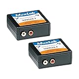 Muxlab Stereo Hi-Fi Balun with Color Coded RCA