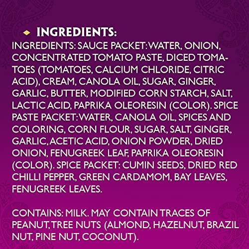 Patak's Butter Chicken Curry Sauce 3Step Kit, Premeasured ingredients