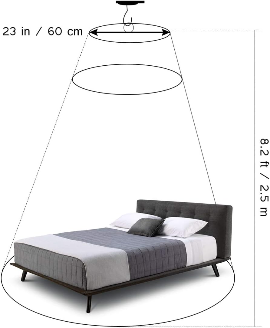 Bed Canopy Glow in The Dark,Hanging Large Bed Tent Canopy for Kids Bedroom Tent with Stars Lights Ideal Bedroom Net - Image 5