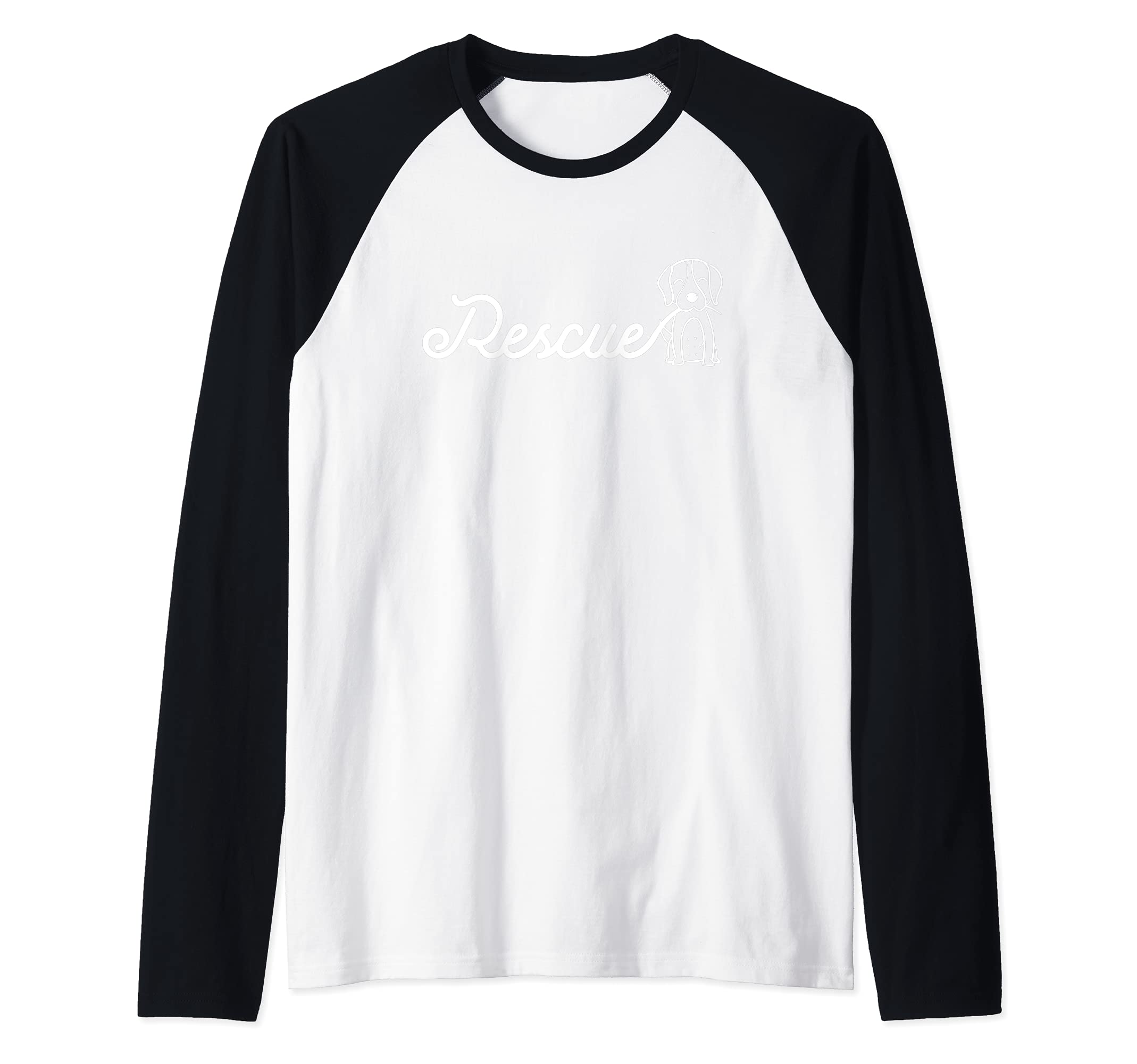 Rescue Dog Adopt A Dog Or Puppy Raglan Baseball Tee