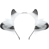ZFKJERS Adult Cosplay Furry Lamb Ears Headband Soft Animal Ear Hair Accessory for Halloween (Grey)