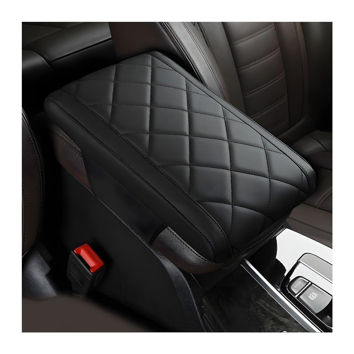 Photo 1 of Sandfren Car Center Console Pad, Anti-Scratch Memory Foam Vehicle Armrest Seat Storage Box Cover, Soft Comfortable Automotive Console Protection Cushion, Universal for SUV Sedan Truck (Black)