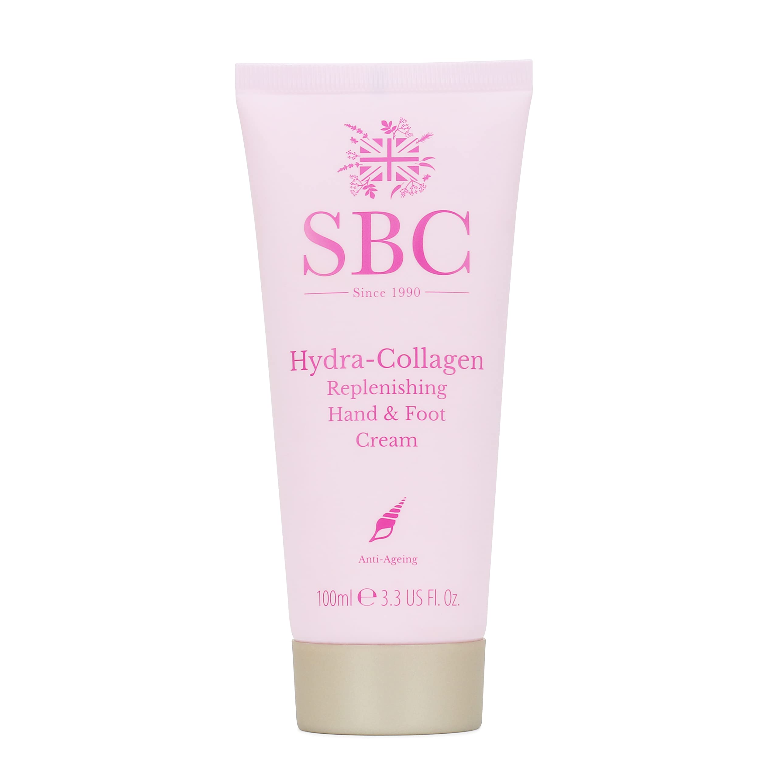 SBC Skincare Hydra-Collagen Replenishing Hand & Foot Cream 100ml - Anti-Ageing Collagen Hand & Foot Moisturiser