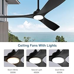 Depuley 60" Remote Ceiling Fan with Lights, Low