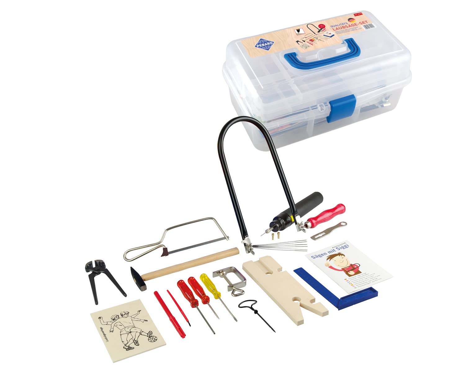 Pebaro 641S 27 Piece Scroll Saw Set with Steel Tools and Drill