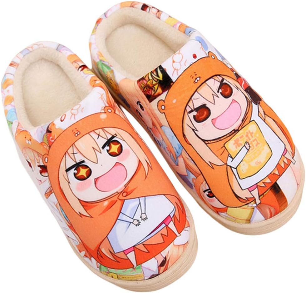 Gumstyle Japanese Anime Style Anti-slip House Slippers Winter Plush Warm Indoor Shoes