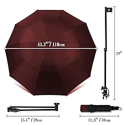 UPF 50+ Beach Umbrella with Adjustable Universal