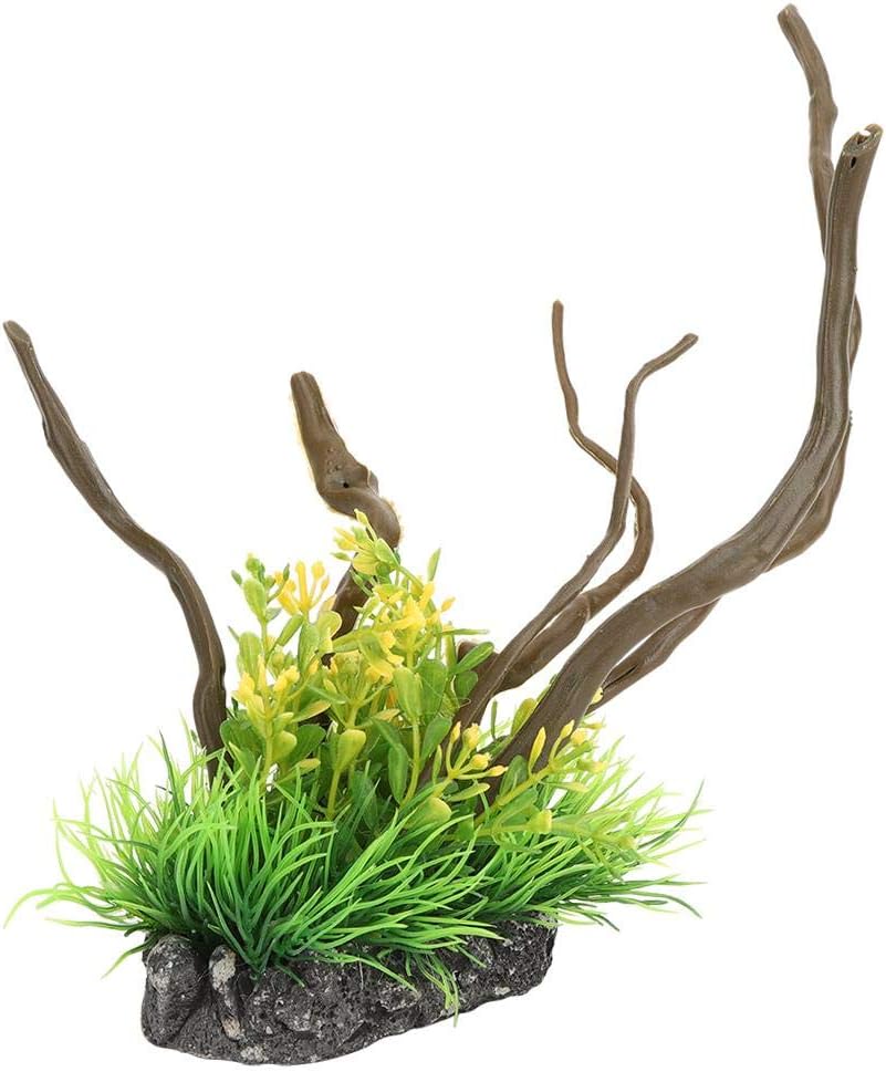 Pssopp Green Artificial Aquarium Plants for Fish Tanks