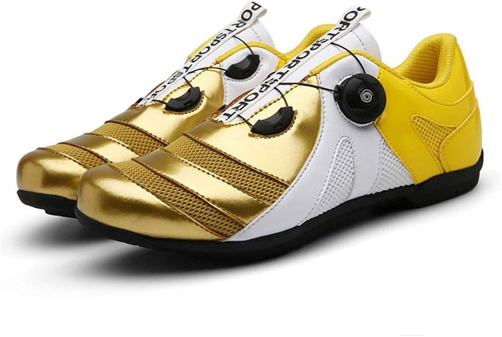 gold cycling shoes