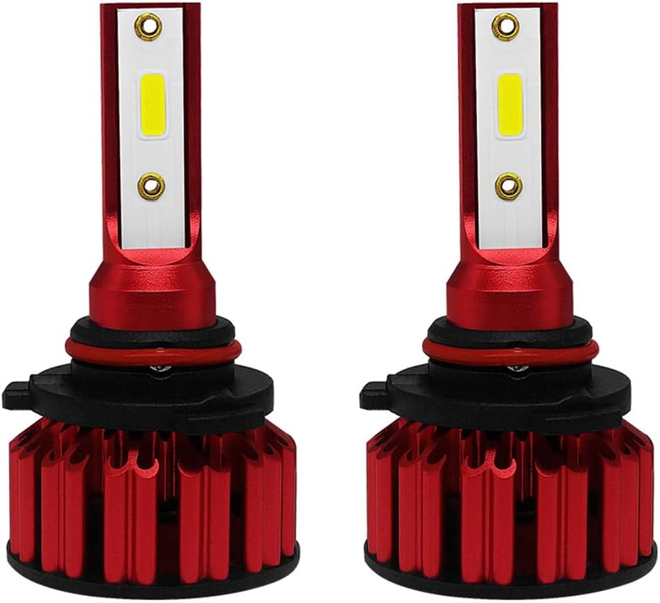 Konrisa 9006 LED Headlight Bulb 6000K 6000LM Super Bright COB Chips Conversion Kits IP68 Waterproof Auto Light Bulbs LED Lamp Cool White Fog Light, HID or Halogen Head light Replacement