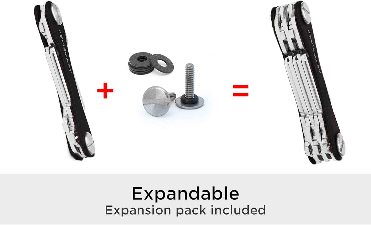 KeySmart Classic - Compact Key Holder and Keychain Organizer (up to 14 Keys, Black): Office Products