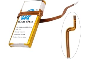 KH KAM HUA iPod 616-0229, 616-0230, 616-0392, 616-0412, EC008 Battery Replacement Compatible For iPod classic 120GB, iPod Classic 6th GEN 80GB, iPOD classic 80GB, iPod G5 30GB, iPod U2 30GB, iPOD Video 30GB,