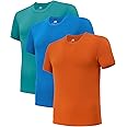 DAVID ARCHY Men's Undershirt Bamboo Rayon Moisture-Wicking Crewneck T-Shirts Stretch Tees for Men, 3 or 5 Pack