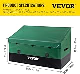 VEVOR 230 Gallon Outdoor Storage Box Deck Garden Poolside Waterproof Green Black view 8