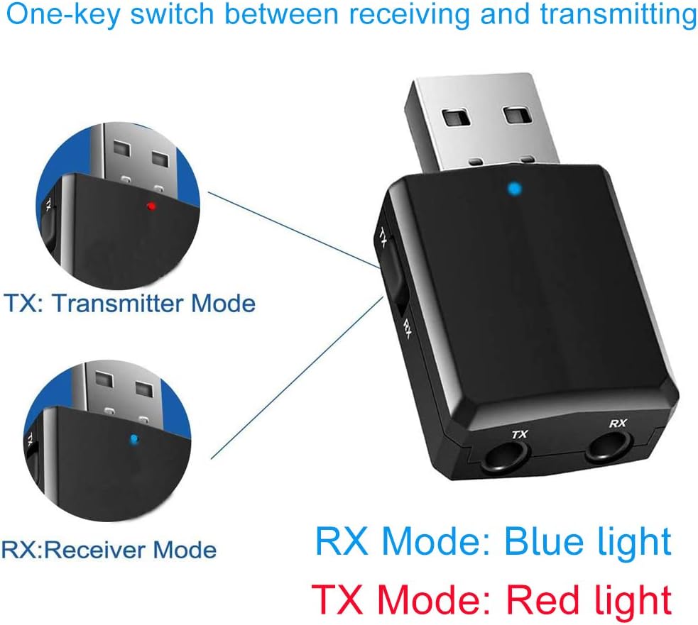 EasyULT 3 in 1 USB Bluetooth Adapter, USB Bluetooth 5.0 Transmitter