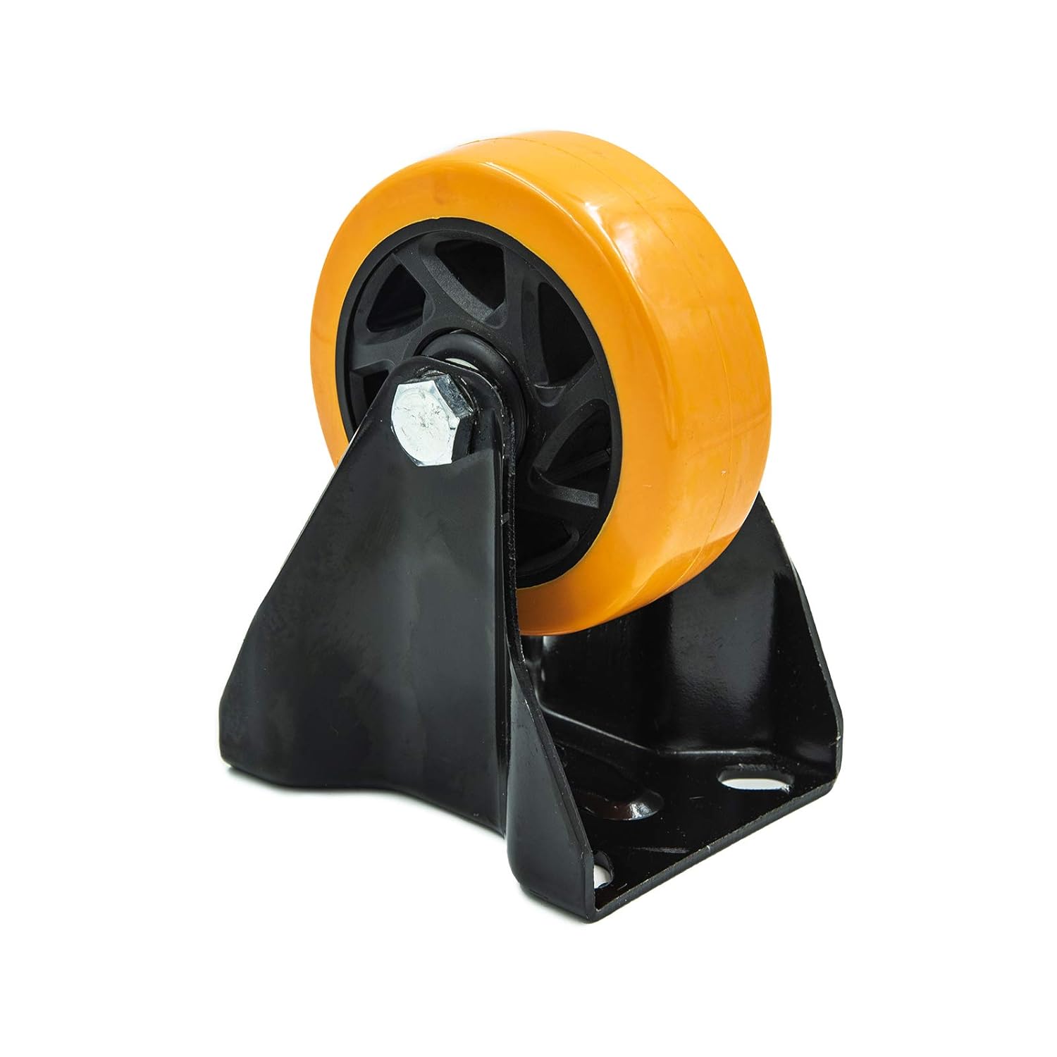 4" x 11/2" Rigid Caster Orange Polyurethane Wheel 450 lbs ea. Amazon