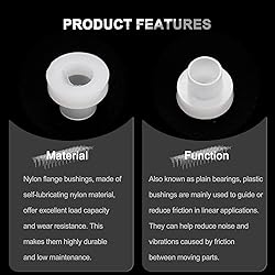 uxcell 24pcs Flanged Sleeve Bearings Plastic