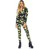 Leg Avenue Women's 2 Pc Pretty Paratrooper Costume with Jumpsuit, Body Harness
