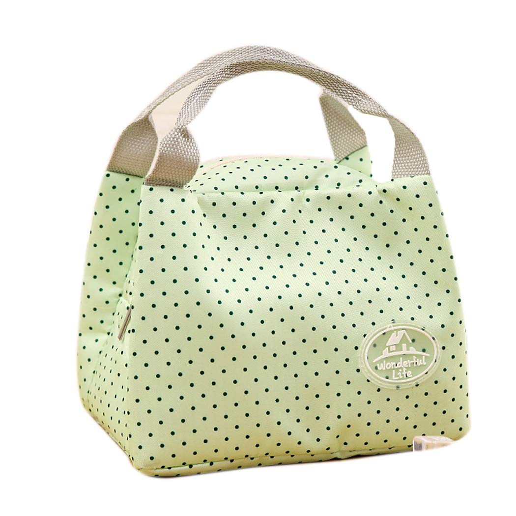1PCS Insulated Thermal Cooler Lunch Bag Pouch Picnic Storage Box (Green)