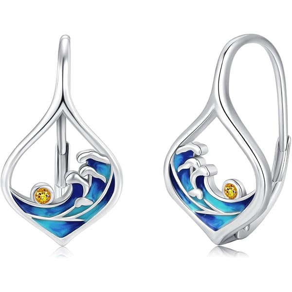 CWXKGL Bijoux Thème D'été Vague Océan Plage Bijoux De Mer