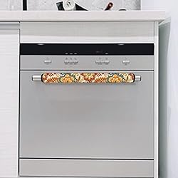 ASQVTIFE Hippie Lotus Fridge Handle Covers Set of 2