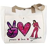 BLUPARK Song Makeup Bag Singer‘s Song Gift Singer Fan Gift Singer Inspired Cosmetic Bag Music Gifts (Peace Love Se TO)