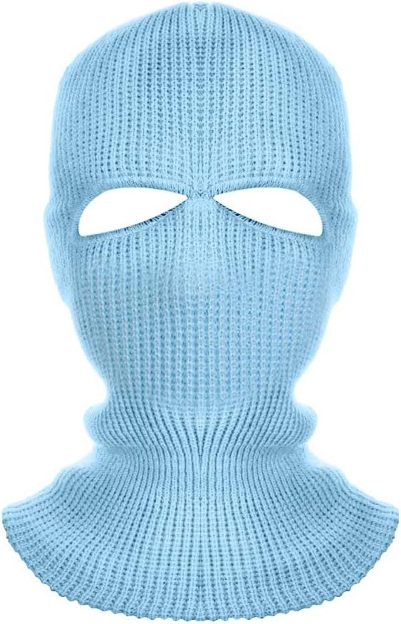 Idlespace New 3 Hole Helmet Warm Soft Motorcycle Helmet Winter Knit Hat Ski Mask Army Tactical Mask Full Face Cap(Rose red): Home & Kitchen
