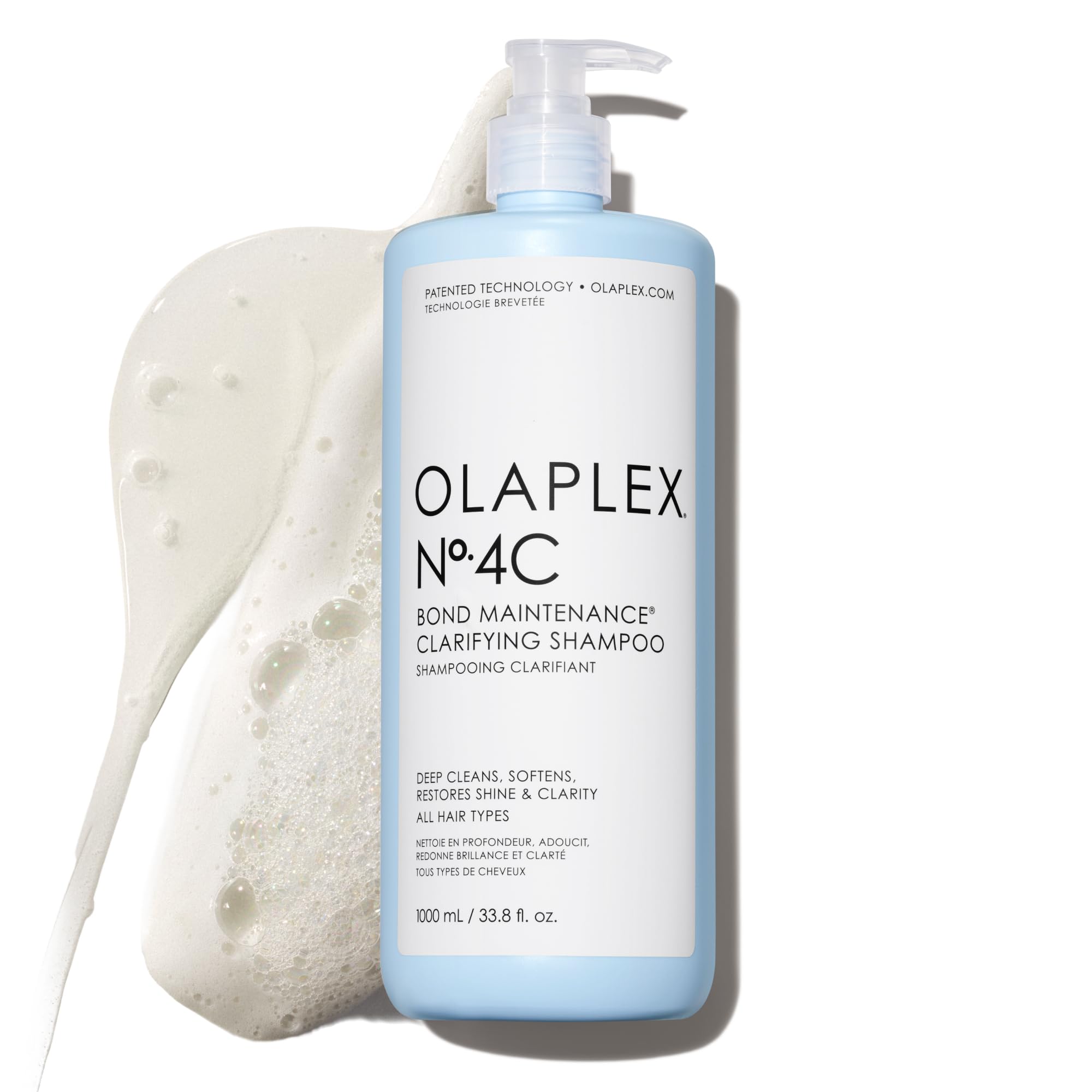 Olaplex Nº.4C Bond Maintenance Clarifying Shampoo, Deep Cleans, Softens, Restores Shine, & Clarity, For All Hair Types Experiencing Product Buildup or Excess Oil, 1 Liter Image