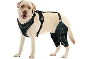 Dog Knee Brace for Torn Acl Hind Leg, Upgraded Adjustable Leg Support for Support Luxating Patella Cruciate Ligament Dog Acl 