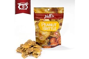 HALL'S CANDIES Hall's Peanut Brittle Snack Bags, 3.5 oz (5 count)