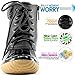 DailyShoes Women's Warm Snow Booties Up Ankle High Cashmere Collar Duck Padded Mud Rubber Rain boots