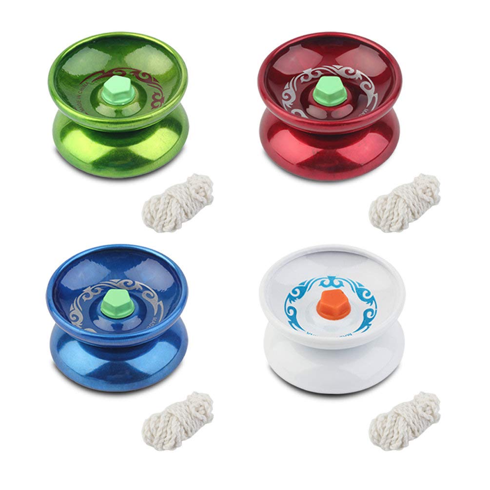 Deniseonuk Magic Yoyo Professional Speed Cool Alloy Yoyo Leisure Walk Ball Hit Children Games For Gift Random Color Delivery
