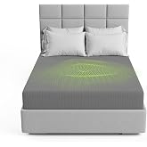 The Grounding Co. Fitted Terra Grounding Sheets Queen Size &ndash; Premium Organic Cotton Earthing Sheet with Silver-Infused Threads&ndash; for Sleep, Recovery &amp; Wellness &ndash; Gray