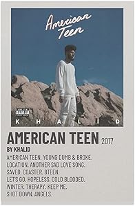 KHALID - AMERICAN TEEN 2017 Canvas Poster Bedroom Decor Sports Landscape Office Room Decor Gift Unframe-KHALID - AMERICAN TEEN 20171012×18inch(30×45cm)