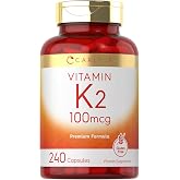 Carlyle Vitamin K2 Supplement 100 mcg | K2 MK-4 | 240 Capsules | Non-GMO &amp; Gluten Free