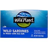 Wild Planet Wild Sardines in Spring Water 12x 4.375 Oz