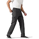 MRTOGENT Cargo Pants for Men｜Elastic Waist, 6 Pockets & Adjustable Cuffs｜Cotton Fabric for Work, Casual & Daily Wear