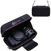 LTGEM Camera Case for Canon EOS Rebel T7 / R50 / R100 / R50 V / T6 / R8 / R10 / RP / SL3 / R5 / T100 DSLR SLR Camera and 18-55mm/18-45mm Lens with Shoulder Strap, Black