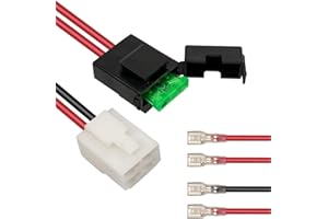 QNHEAY 4-Pin 2-Wire Battery Wiring Harness Fit for Razor Dirt Quad Dune Buggy MX350 MX400 PR200 Pocket Mod Bella Betty Bistro Daisy Sport Mod Ground Force，1Pack Harness Kit 30 A in-Line