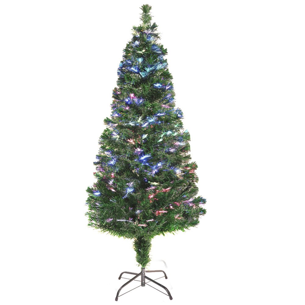 life_mart 光るクリスマスツリー ファイバーツリー【ライト不要・幻想発光】選べる5サイズ 90〜210cm LED内蔵 自動カラーチェンジ 折りたたみ式 組立簡単 省エネ 収納ラクラク (グリーン, 180cm)商品画像