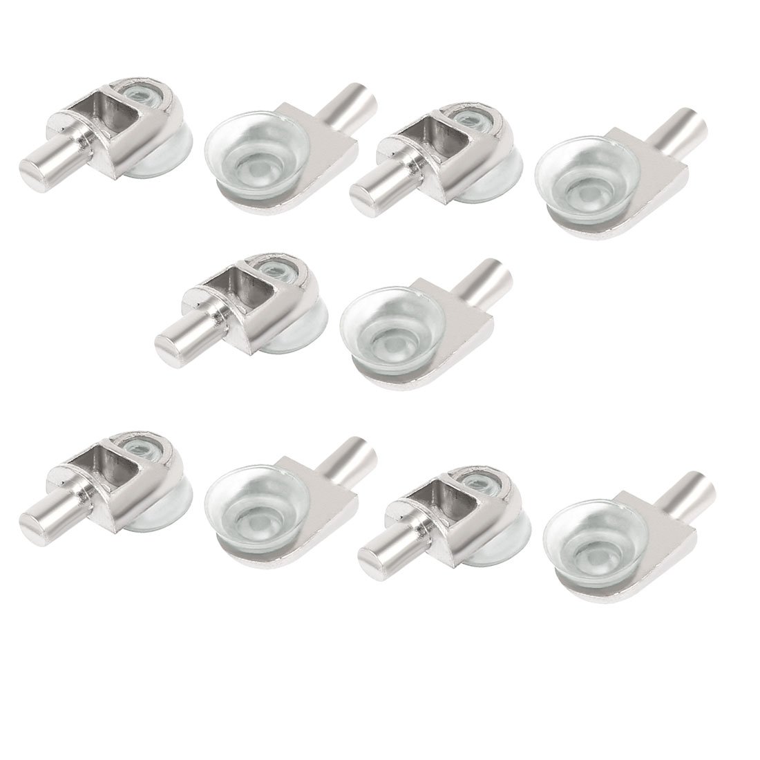 Sourcingmap 5mm Pin Dia Suction Cup Support Holder Bracket 10PCS for Glass Wood Shelf