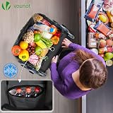 VOUNOT Folding Shopping Trolley 6 Wheels Aluminium 60L Black view 5