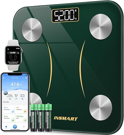 INSMART Body Fat Scale Bluetooth with App Green 180kg BMI Body Composition