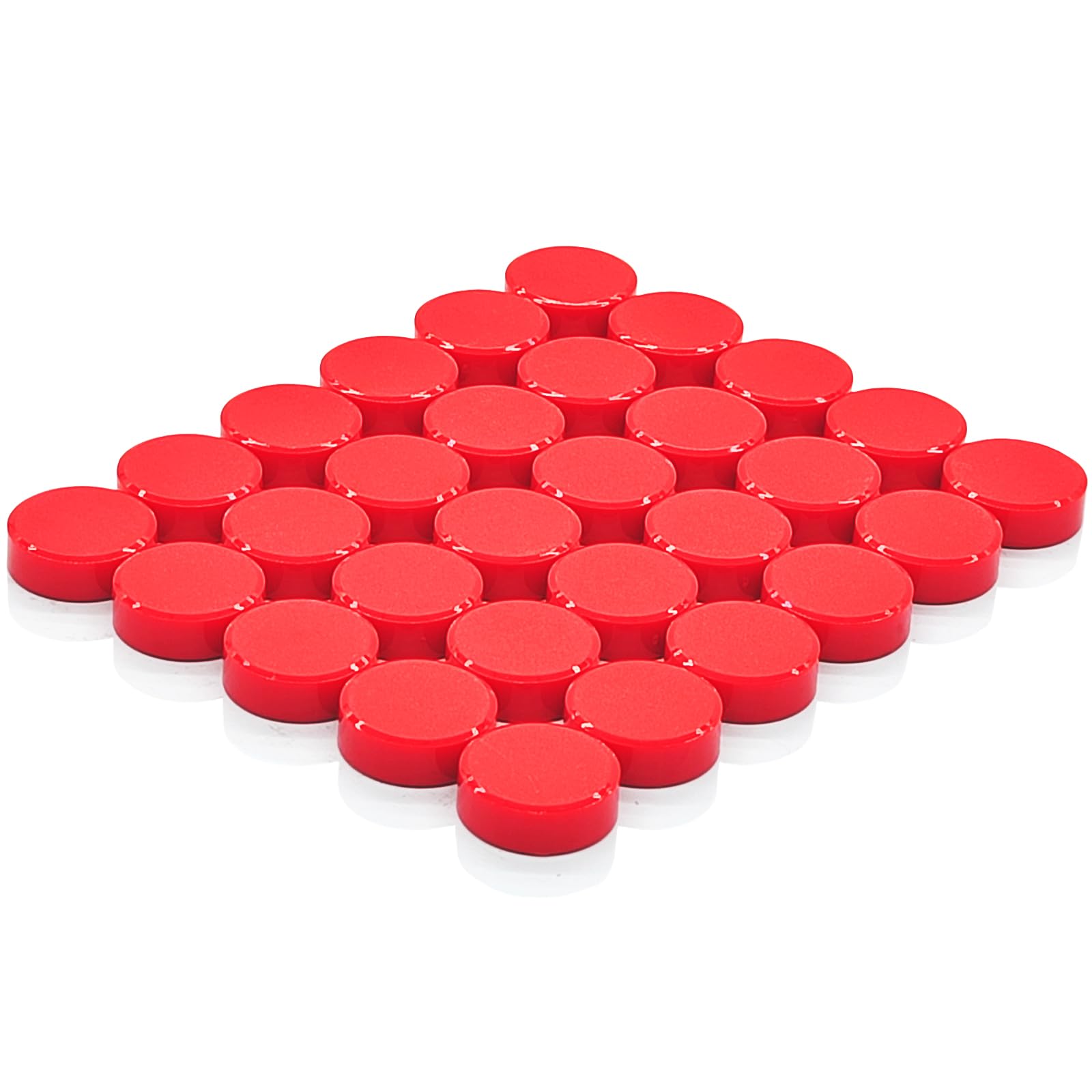 PYJLBX Fridge Magnets – 30 Pack Strong Mini Round Heavy Duty Magnets for Whiteboard, Notice Board, Office & Crafts – Colourful Small Red Magnets for Adult, Refrigerator, Memo, School, Home, Kitchen
