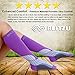 Blitzu Compression Socks 15-20mmHg for Men & Women BEST Recovery Performance Stockings for Running, Medical, Athletic, Edema, Diabetic, Varicose Veins, Travel, Pregnancy, Relief Shin Splint S/M Purple