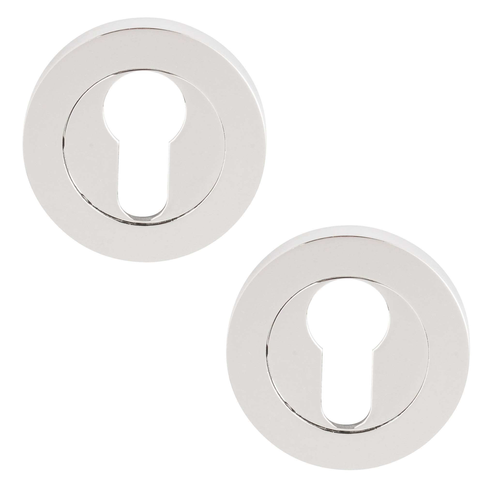Excel Architectural DH3683 Round Euro Profile Escutcheon Set, Polished Chrome