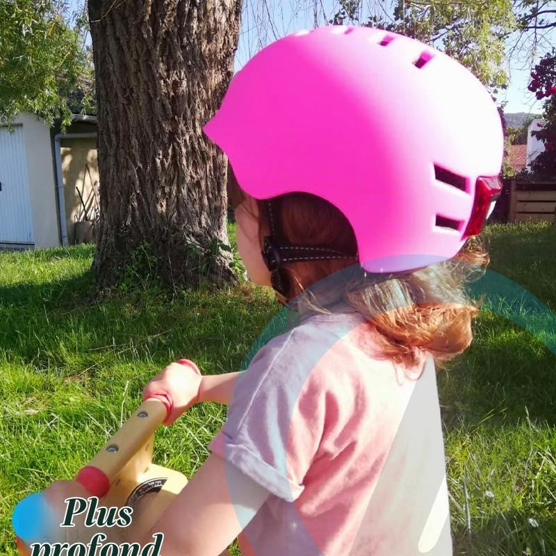- BEEPER Casque Velo, Trottinette avec Feux Avant et Arriere integres ME135 (Bleu, S)